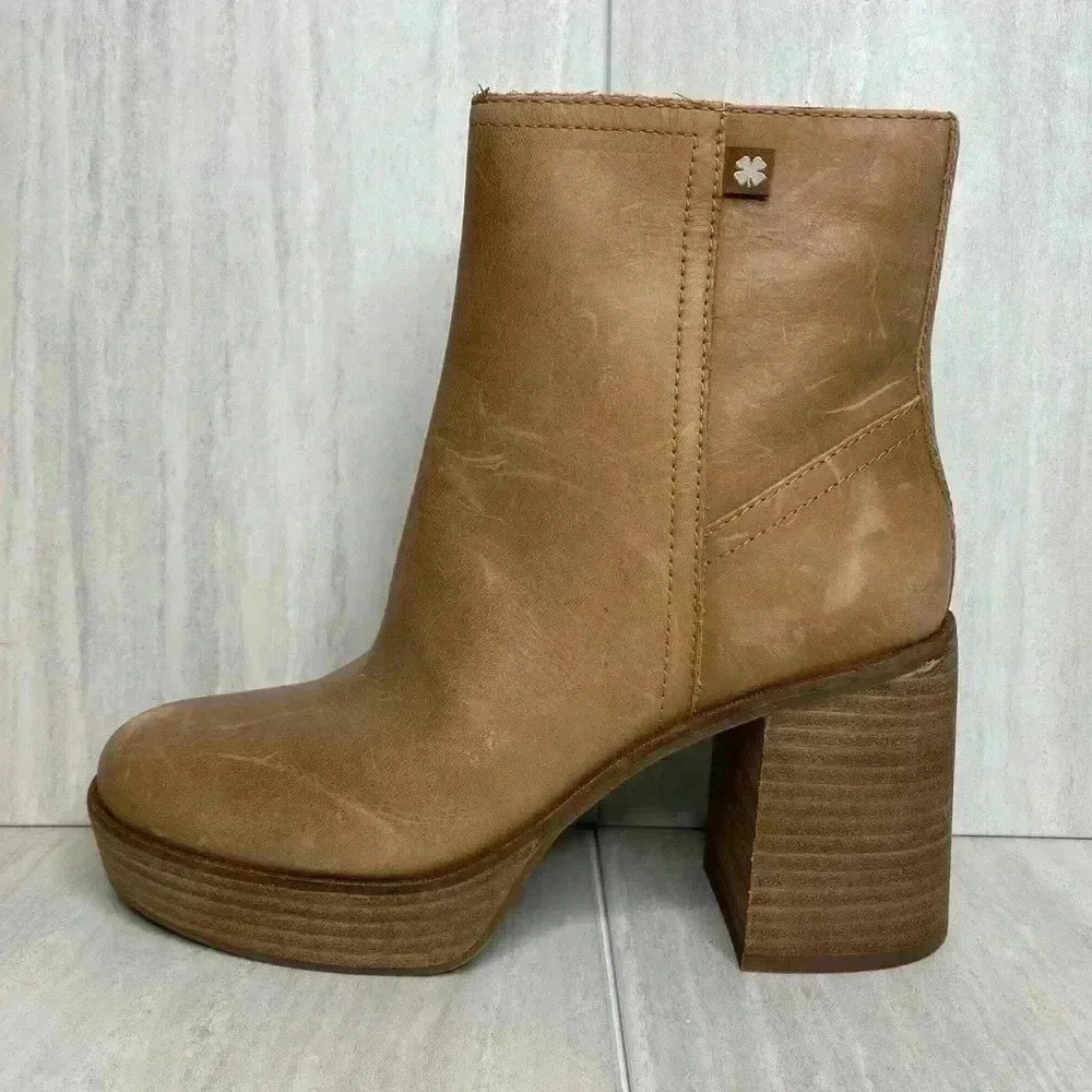 NEW Lucky Brand Oxina Platform Leather Ankle Boot Size Women’s 8 1/2M